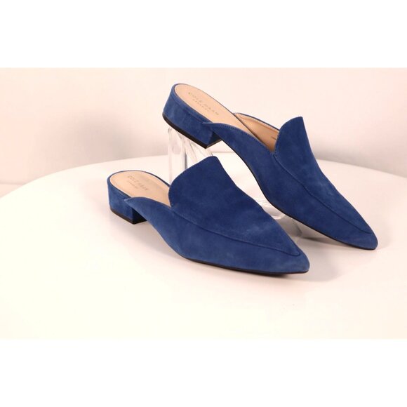 Cole Haan Women's Blue Suede‎ Pointed-Toe Mules Size 9 - Picture 5 of 10